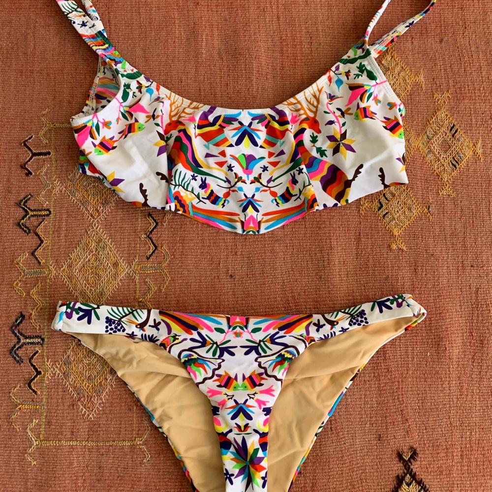 Mara Hoffman Techno Animal Bikini Medium